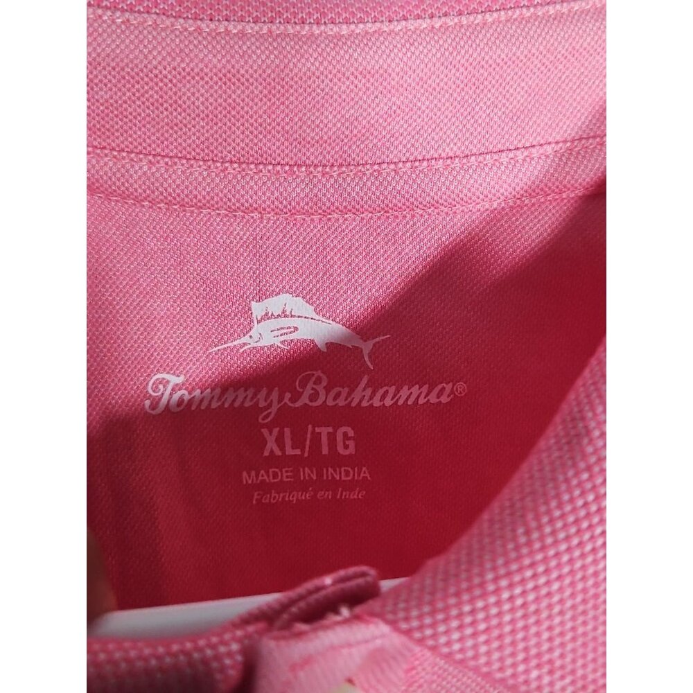 Tommy Bahama Men's Polo Shirt - Short Sleeve - Pink - XL - Picture 3 of 6